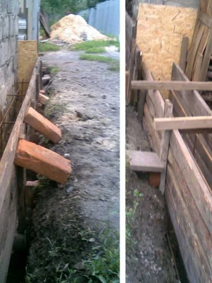 Аккуратное отделение щитов опалубки от бетона фундамента