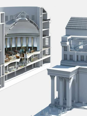 3D-рендеринг реконструкции дома