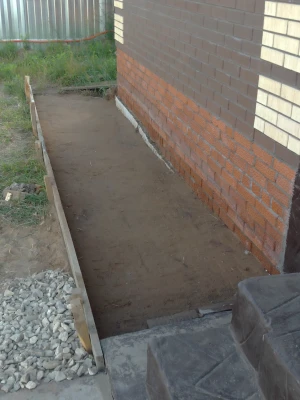 Фотофиксация разметки отмостки для отчёта