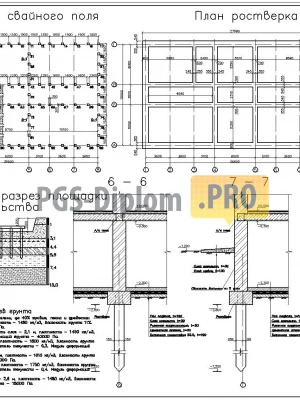 Фиксация разметки свайного поля для последующих строительных работ